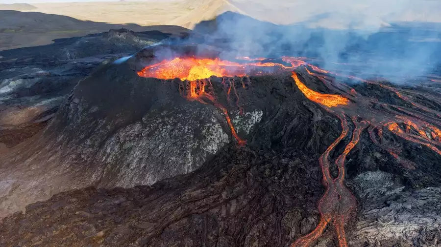 Lava erupting from Mauna Loa.