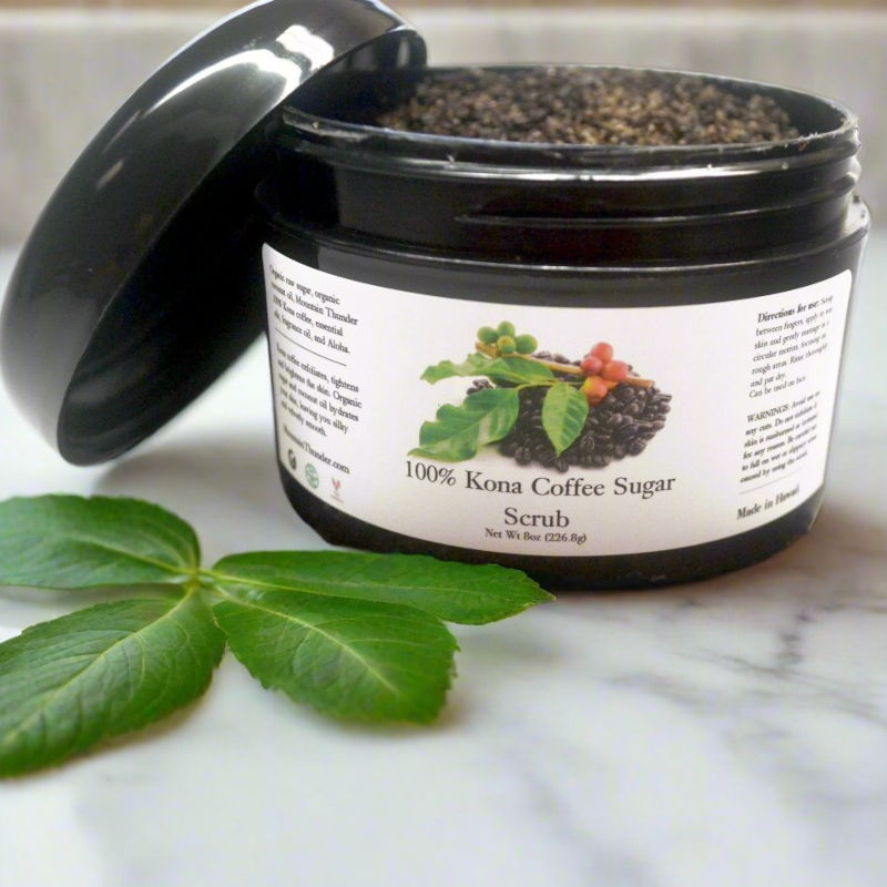 Kona Coffee Sugar Scrub – Mountain Thunder Coffee