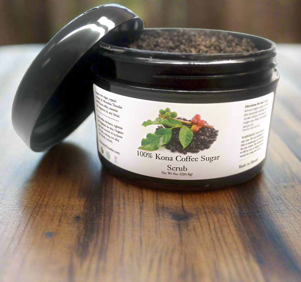 100% kona coffee sugar scrub