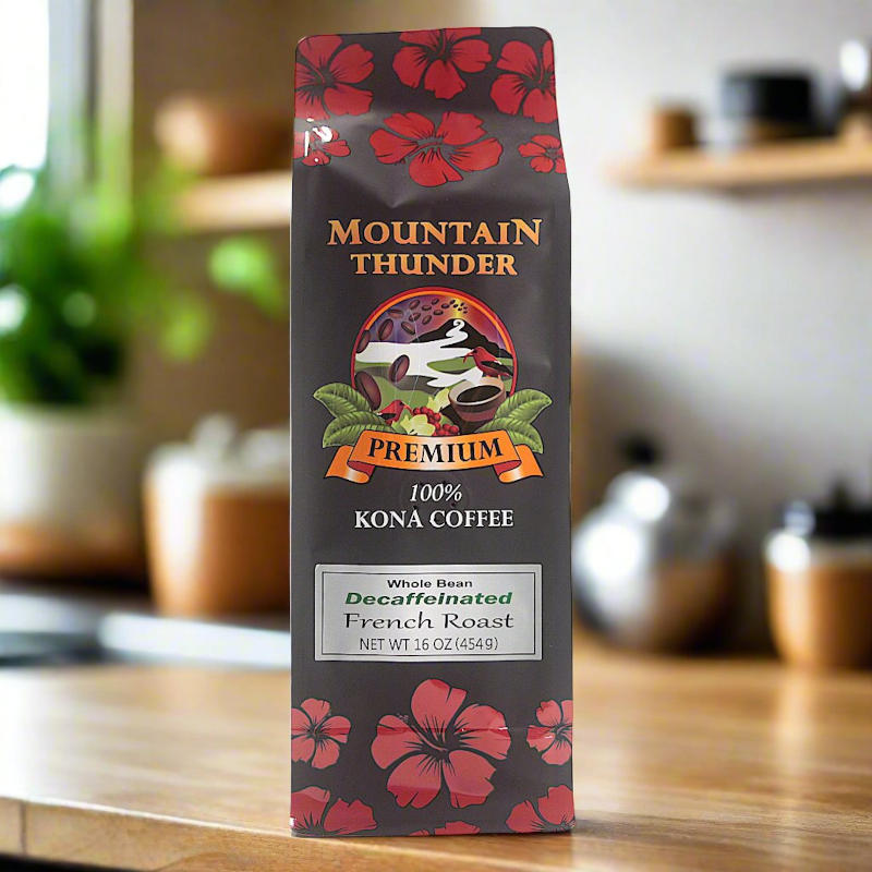 100% Kona Decaf Coffee 16oz – Mountain Thunder Coffee