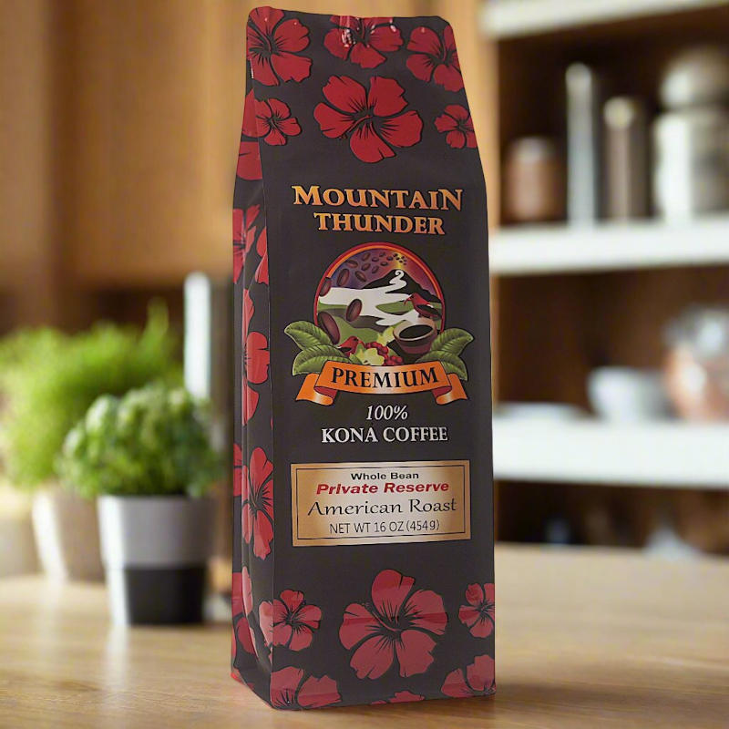 100% Kona Private Reserve Coffee 16oz – Mountain Thunder Coffee