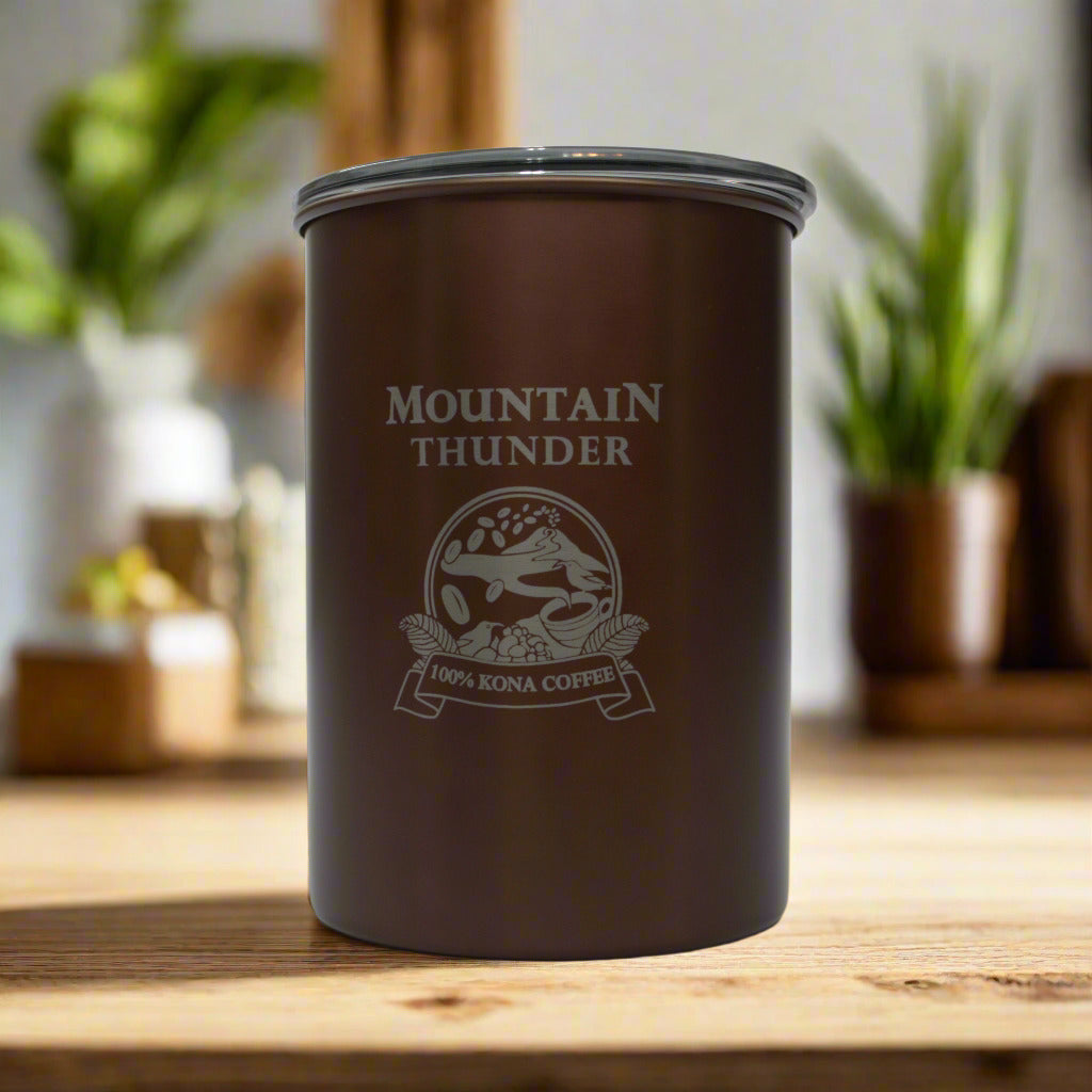 copper airscape stainless steel coffee canister