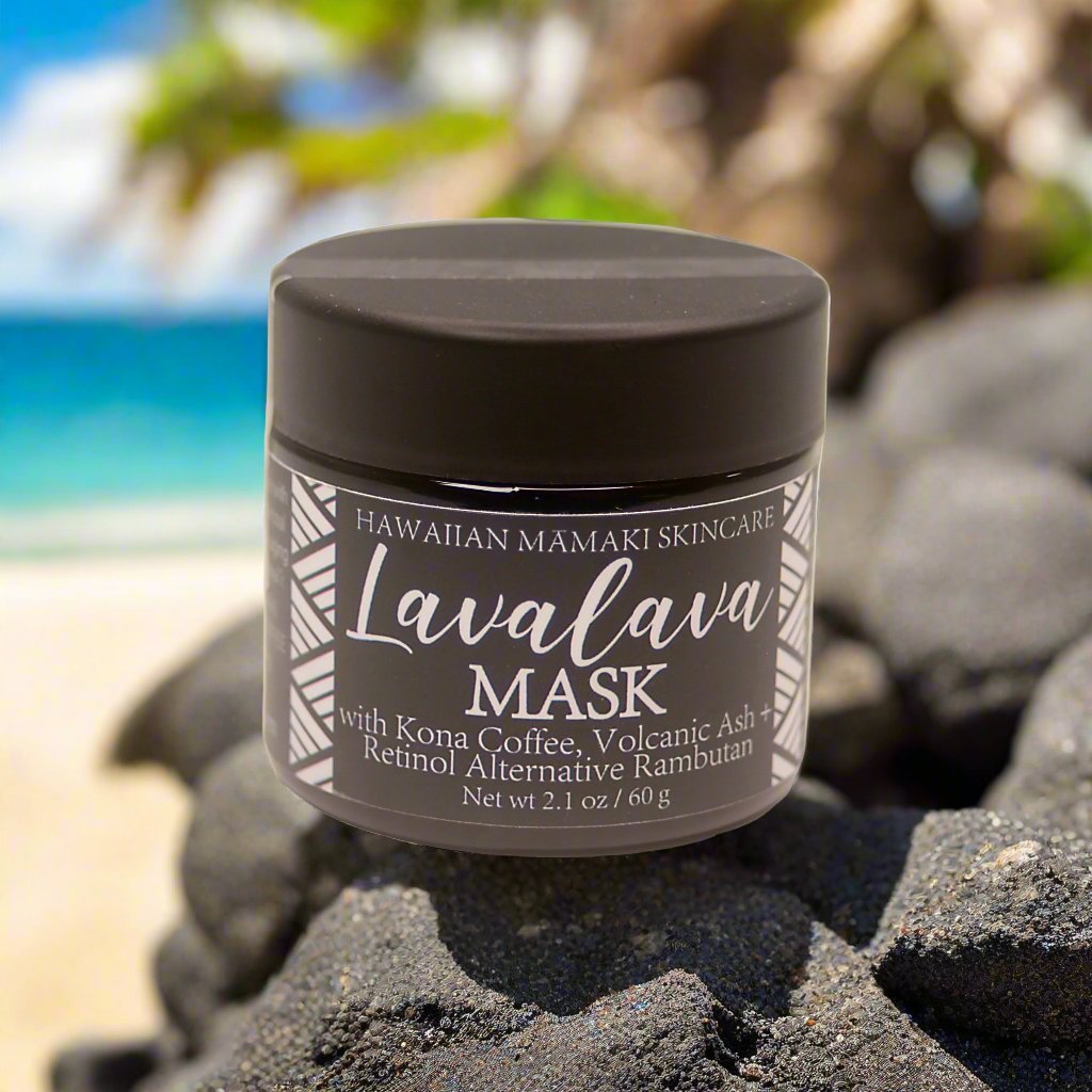 2.1 oz of lavalava mask with kona coffee, volcanic ash and Rambutan