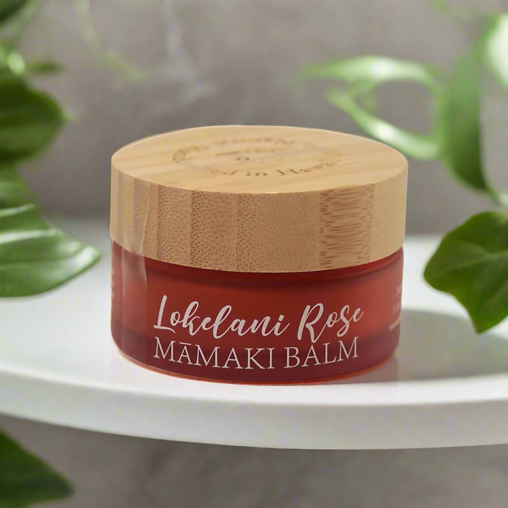 jar of Lokelani Rose coconut mamaki balm