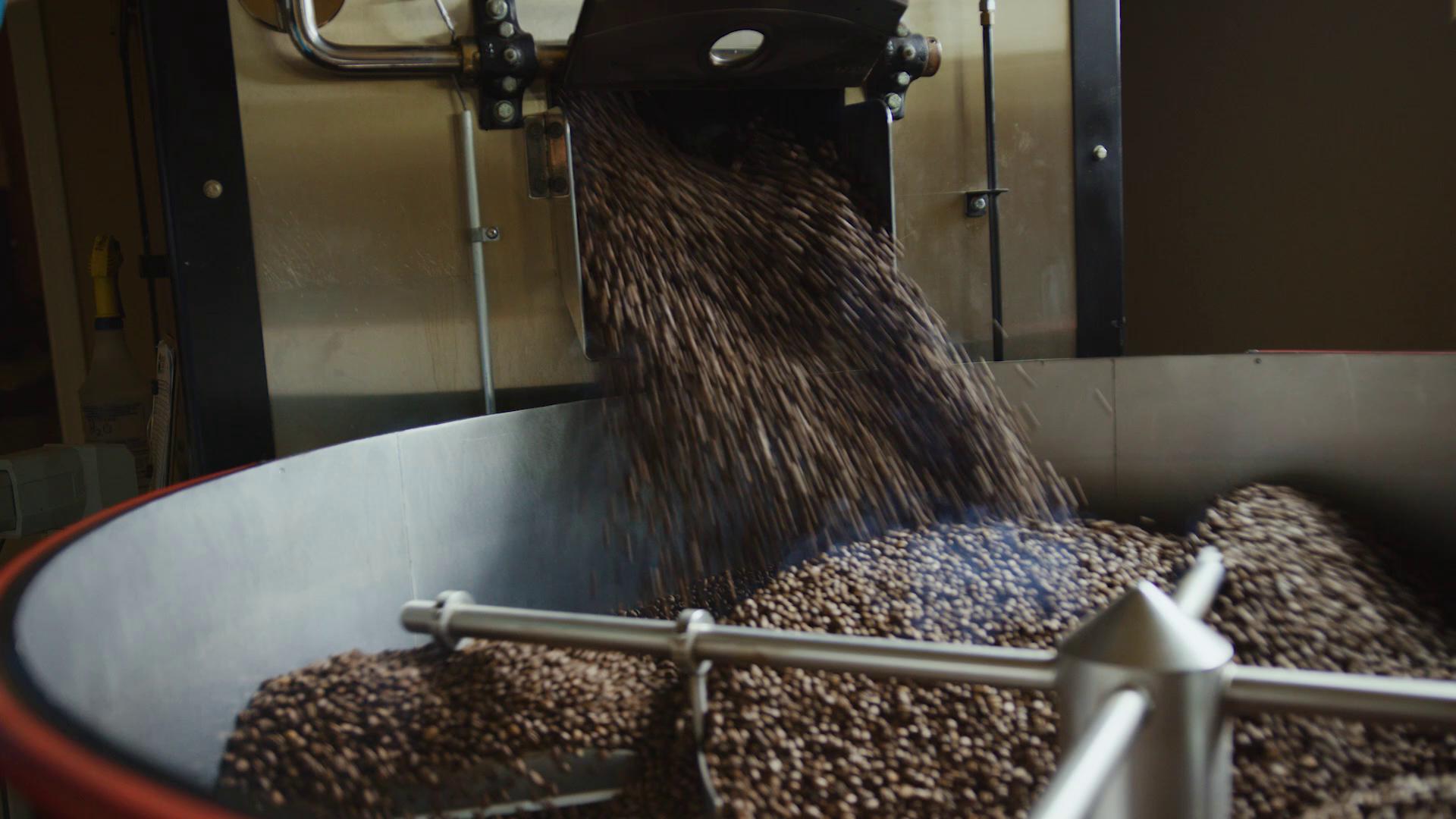 roasting coffee at mountain thunder