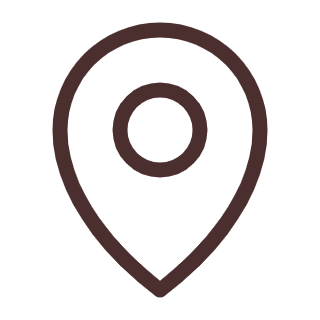Map marker icon on a white background