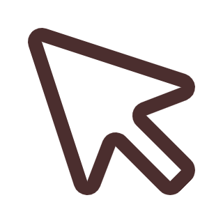 Computer mouse pointer icon on a white background