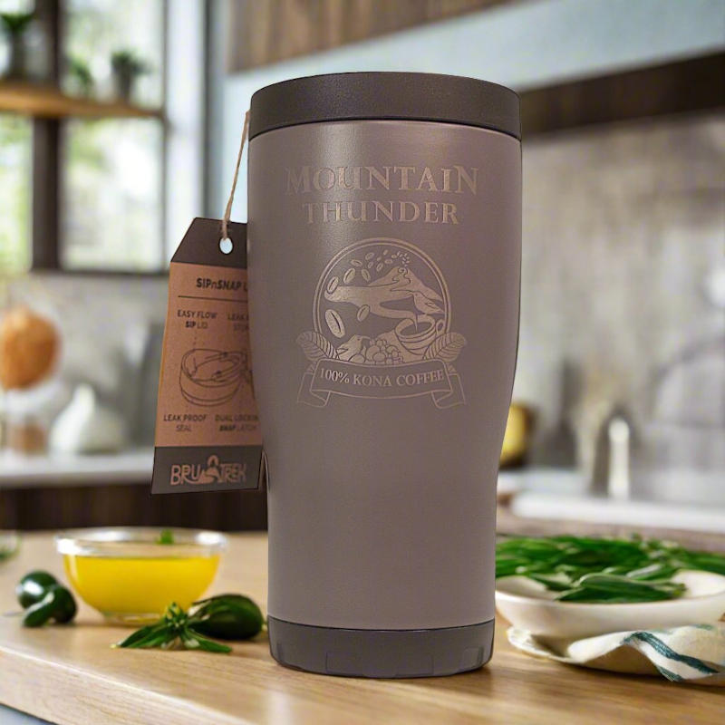 matte gray tumbler travel mug with sip snap lid