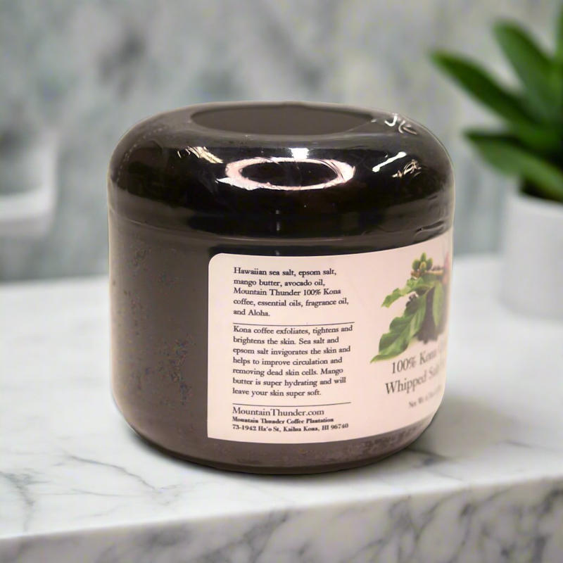 Kona Coffee Salt Scrub – Mountain Thunder Coffee